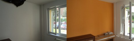 malování pokoje - oranžová klasika