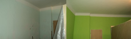 malování pokoje-zelená