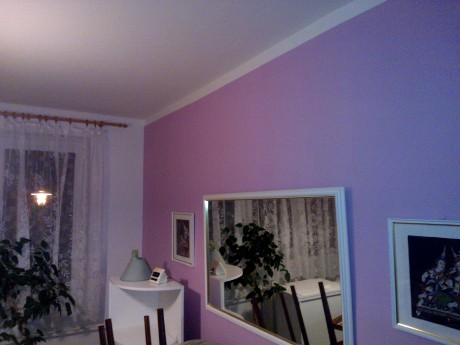Malování ložnice - fialová