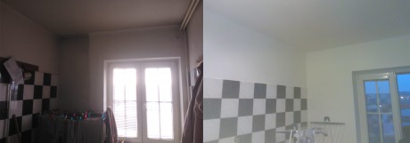 Malování koupelny, povrchová úprava stěn 2