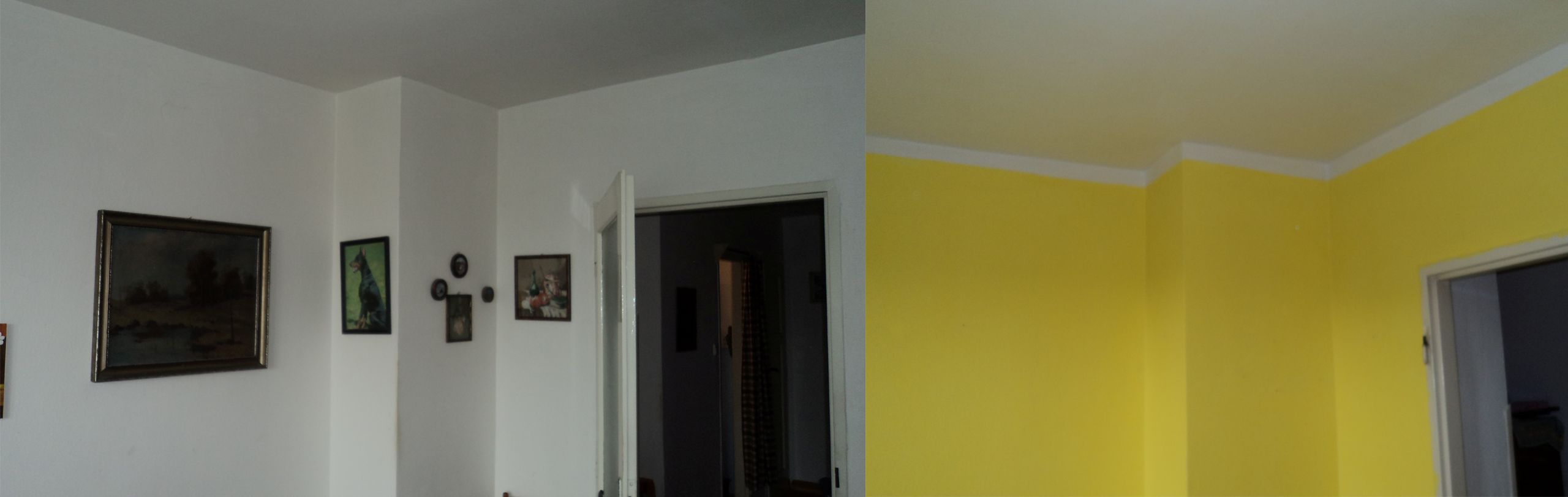 malování pokoje světlou citrusovou barvou