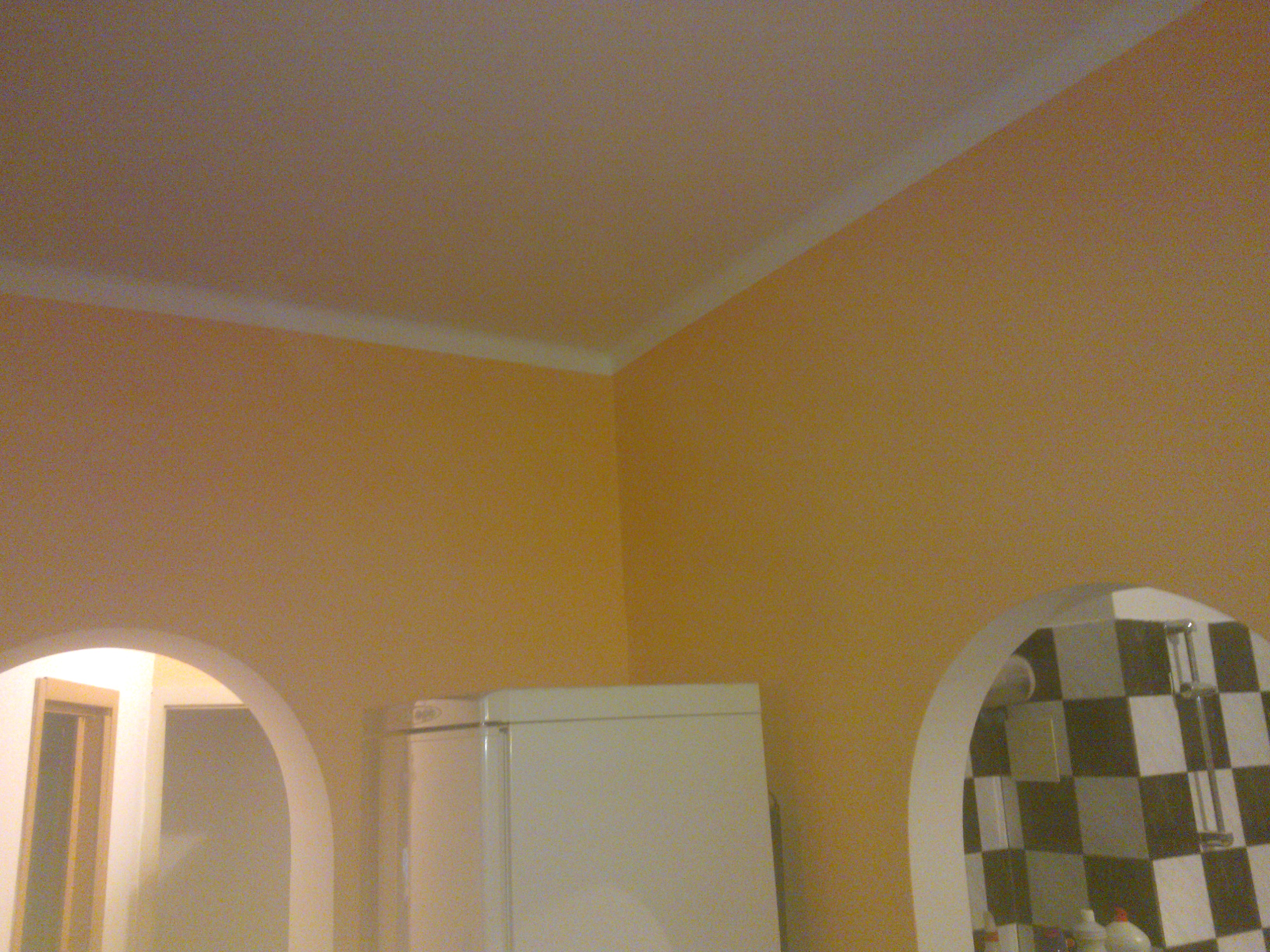 Malování kuchyně - oranžová__